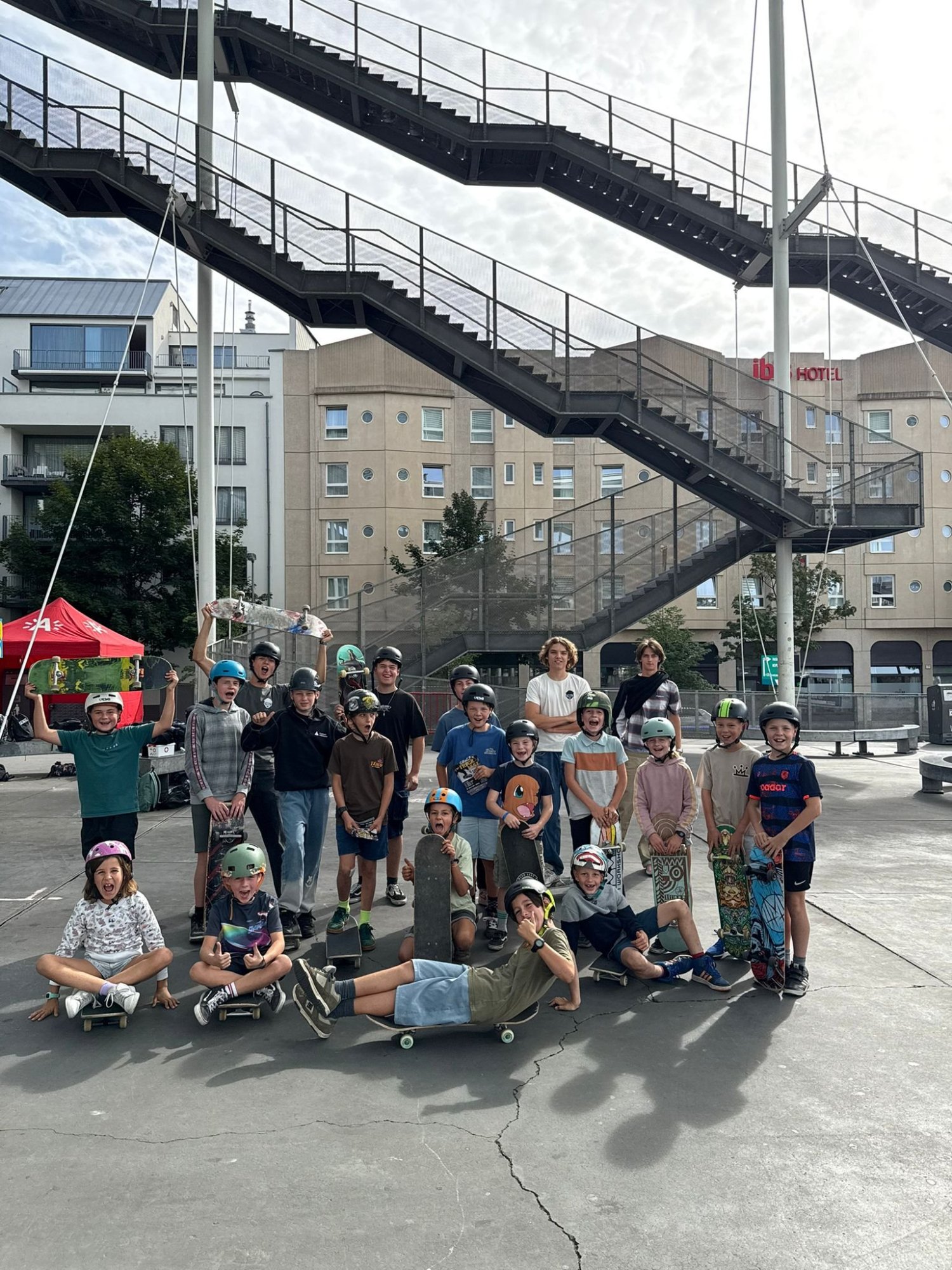 Skaters op kamp